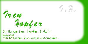 iren hopfer business card